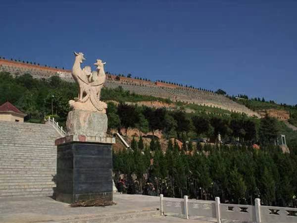 西安高橋墓園目前共分為多少個區域,并列舉出其中一些已經建成的區域名稱?